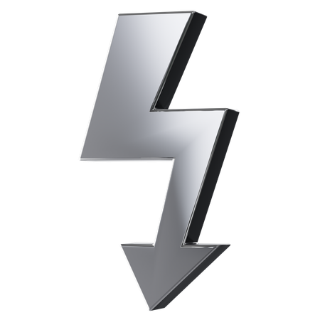 Metal Lightning Strike Arrow  3D Icon