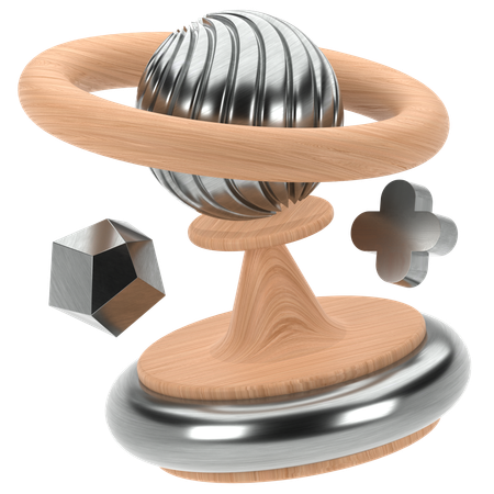 Metal madera resumen  3D Icon