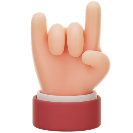 Metal Rock Hand Gesture  3D Icon