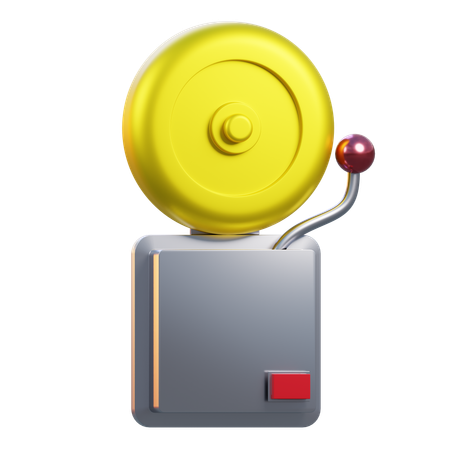 Metal School Bell  3D Icon