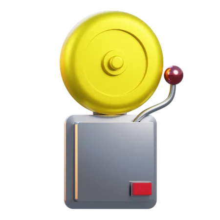 Metal School Bell  3D Icon