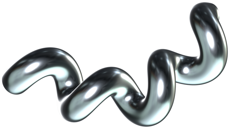Metal twisted tube  3D Icon