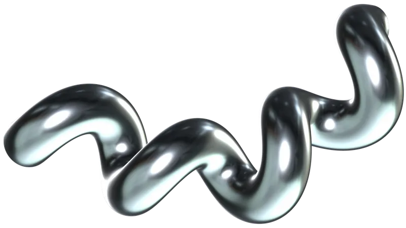 Metal twisted tube  3D Icon