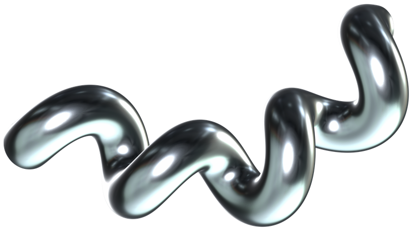 Metal twisted tube  3D Icon