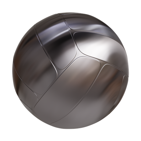 Metal Volley Ball Shape  3D Icon