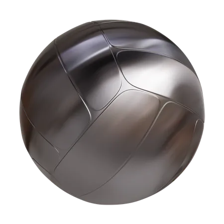 Metal Volley Ball Shape  3D Icon