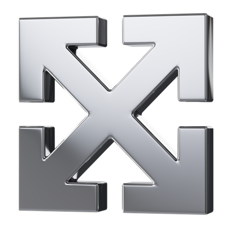 Metal X Arrow  3D Icon