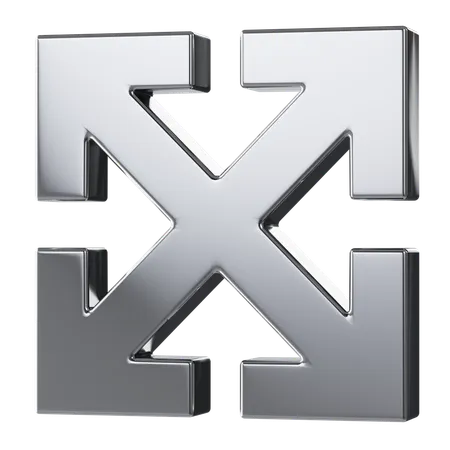 Metal X Arrow  3D Icon