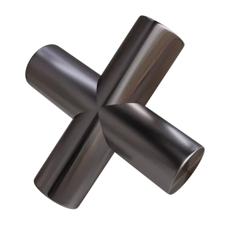 Ícone de metal x  3D Icon