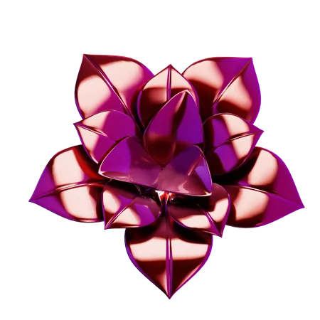 Metalic Flower Decoration  3D Icon