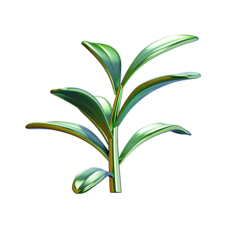 Metalic Theme Plant  3D Icon