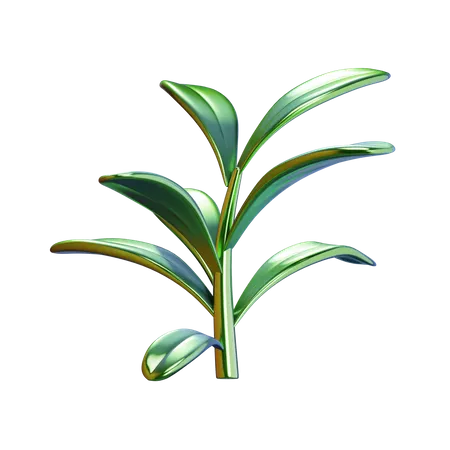 Metalic Theme Plant  3D Icon