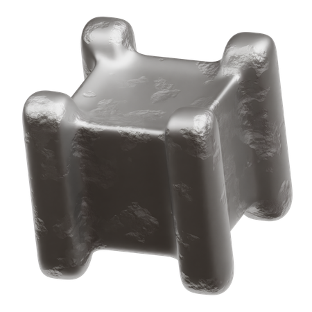 Metall abstrakte Form  3D Icon