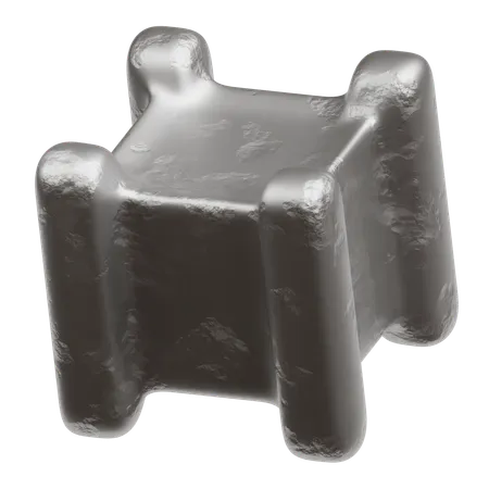 Metall abstrakte Form  3D Icon