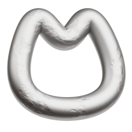 Metall abstrakte Form  3D Icon