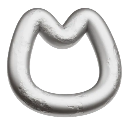 Metall abstrakte Form  3D Icon