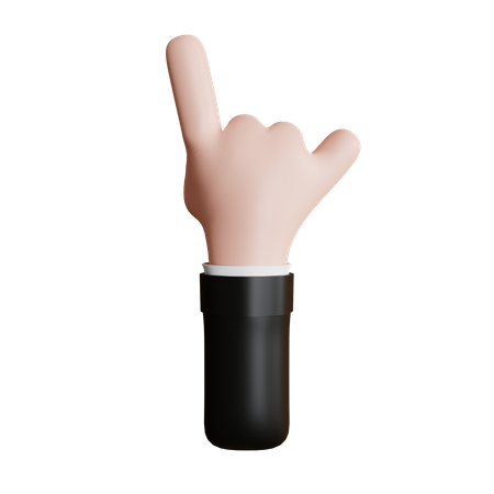 Metall Hand Geste zurück  3D Icon