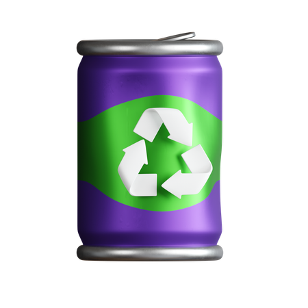 Recycling von Metalldosen  3D Icon