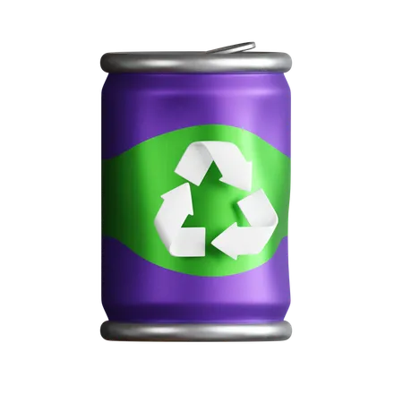 Recycling von Metalldosen  3D Icon