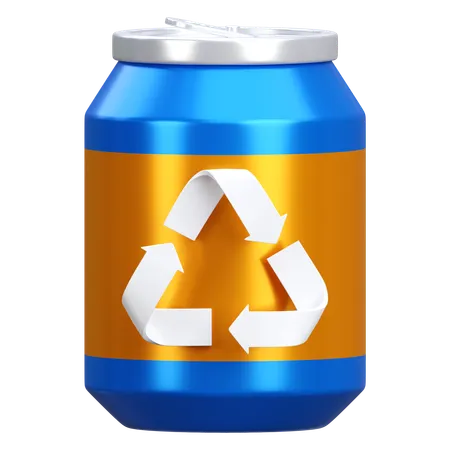 Recycling von Metalldosen  3D Icon