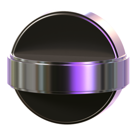 Metallic Abstract Shape  3D Icon