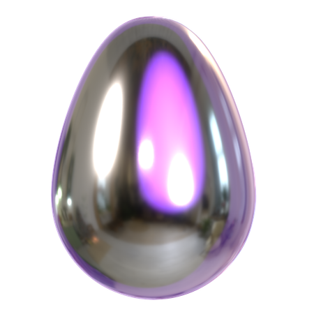 Metallic Abstract Shape  3D Icon