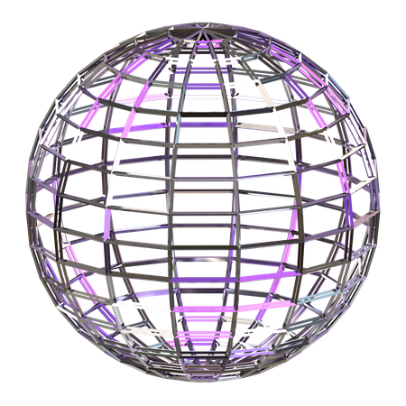 Metallic Abstract Shape  3D Icon
