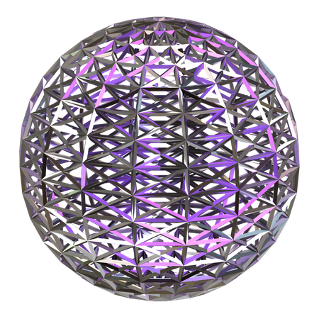 Metallic Abstract Shape  3D Icon