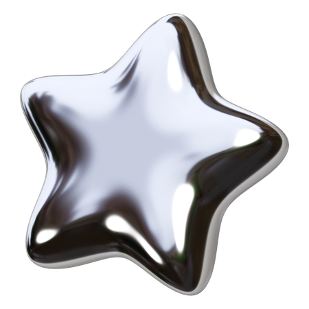 Metallic Abstract Shape  3D Icon