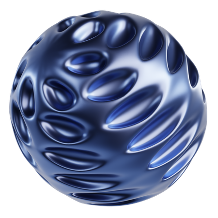 Metallic Abstract Sphere  3D Icon