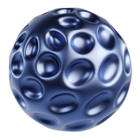 Metallic Abstract Sphere  3D Icon