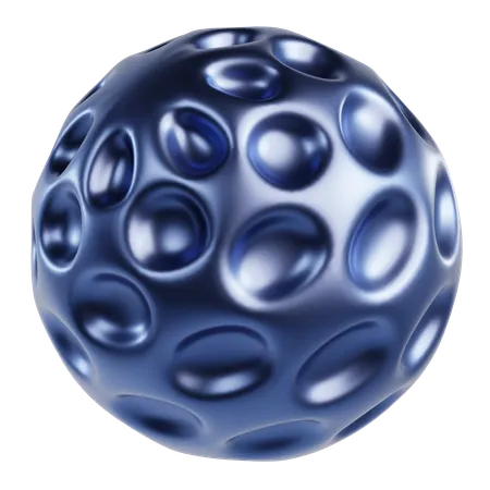 Metallic Abstract Sphere  3D Icon