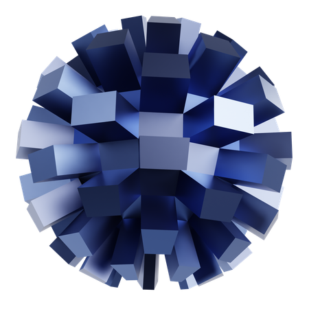 Metallic Abstract Sphere  3D Icon