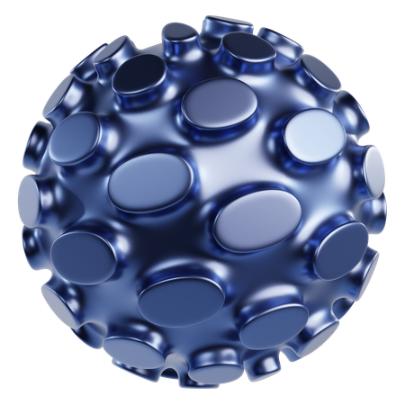 Metallic Abstract Sphere  3D Icon