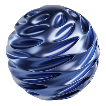 Metallic Abstract Sphere  3D Icon