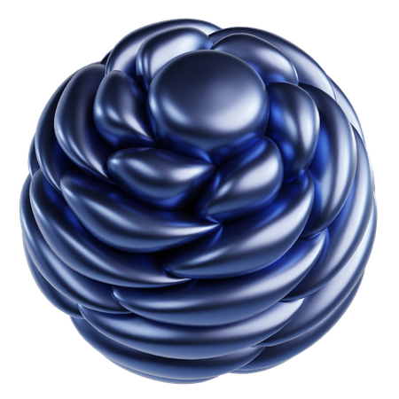 Metallic Abstract Sphere  3D Icon