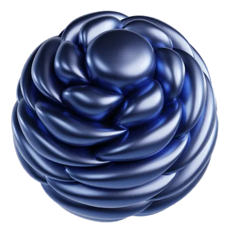 Metallic Abstract Sphere  3D Icon