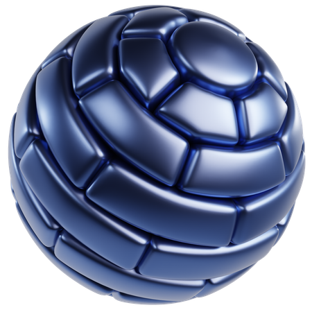 Metallic Abstract Sphere  3D Icon