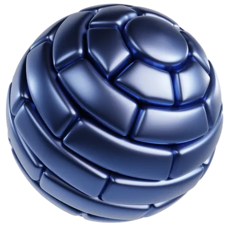 Metallic Abstract Sphere  3D Icon