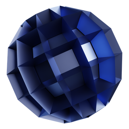 Metallic Abstract Sphere  3D Icon