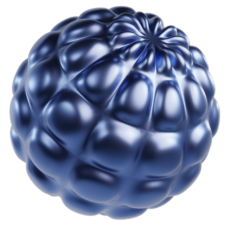 Metallic Abstract Sphere  3D Icon