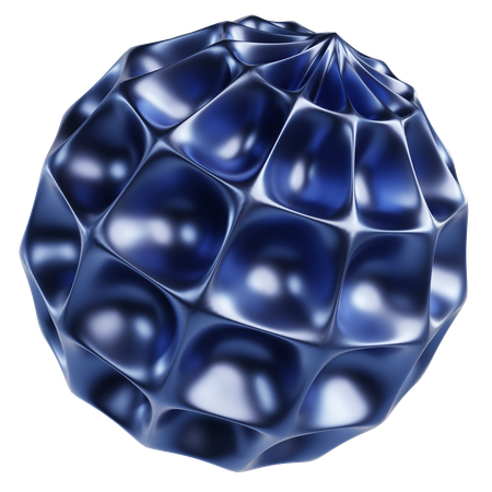 Metallic Abstract Sphere  3D Icon