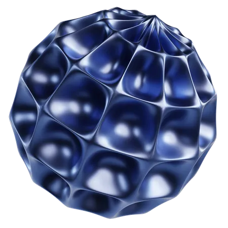 Metallic Abstract Sphere  3D Icon