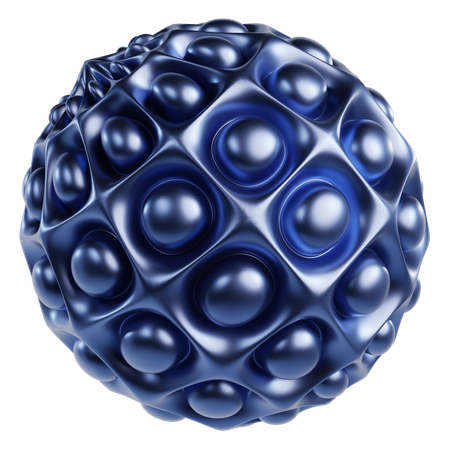 Metallic Abstract Sphere  3D Icon