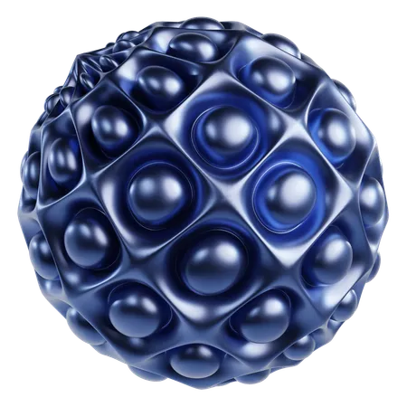 Metallic Abstract Sphere  3D Icon