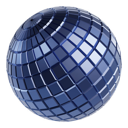 Metallic Abstract Sphere  3D Icon