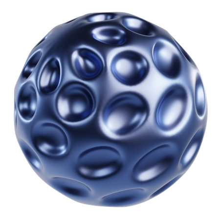 Metallic Abstract Sphere  3D Icon