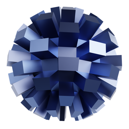Metallic Abstract Sphere  3D Icon