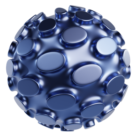 Metallic Abstract Sphere  3D Icon