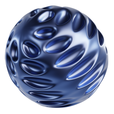Metallic Abstract Sphere  3D Icon